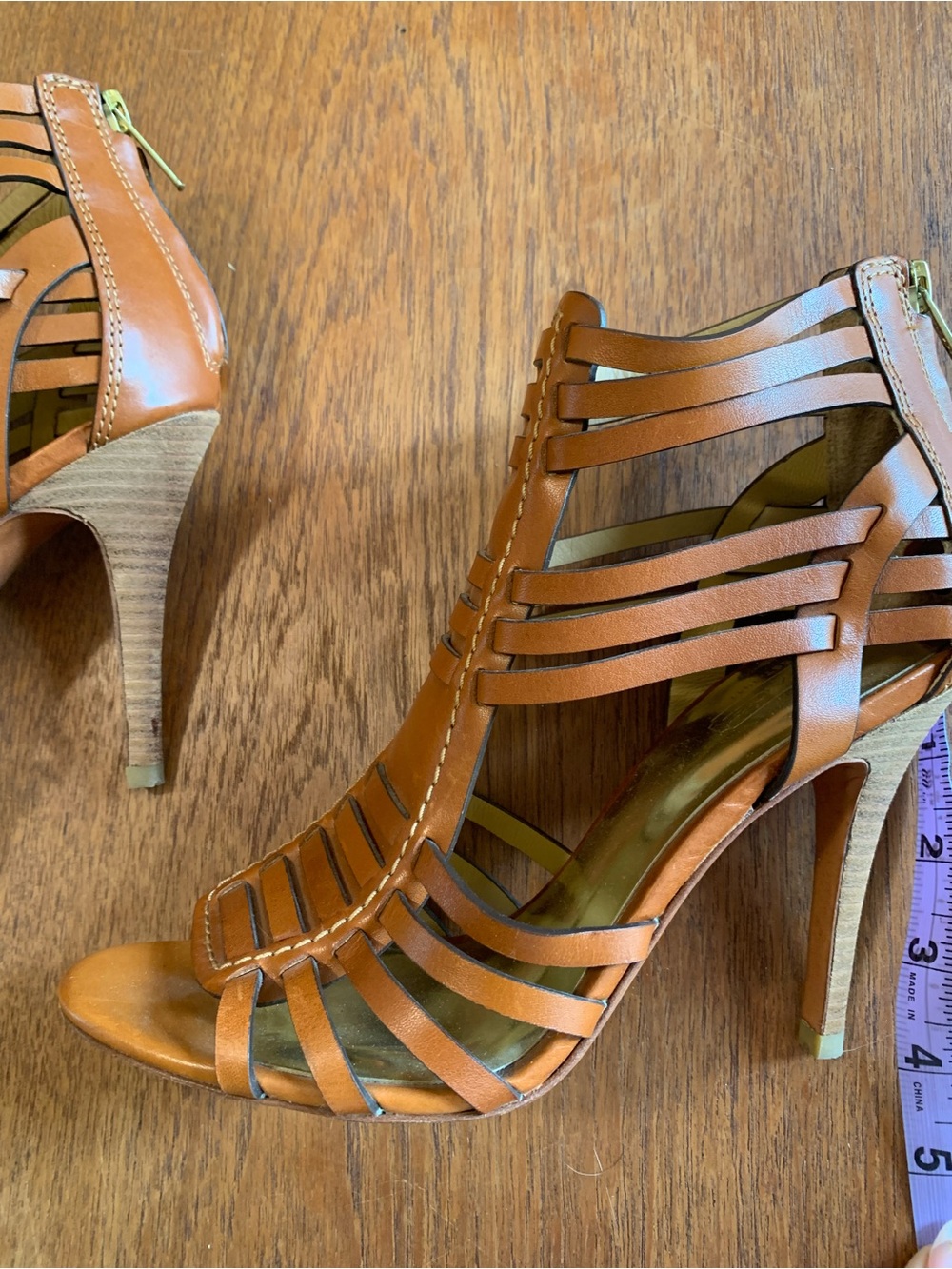 Coach Strappy High-Heel Sandals in Brown - Picture 6 of 14